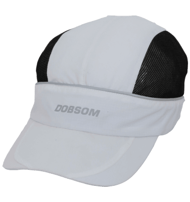 Naisten lippalakki Dobsom Running Cap White on hyvin hengittävä ja miellyttävä pitää päässä.