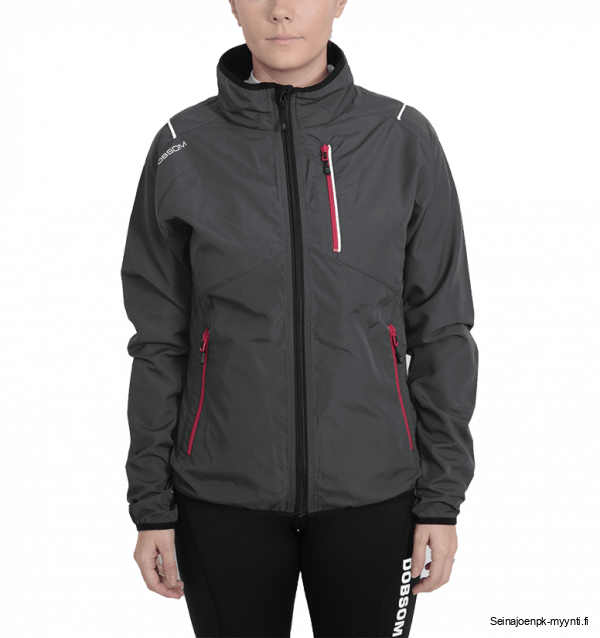 Dobsom Zink Jacket Woman Graphite on naisten juoksutakki, joka soveltuu erinomaisesti harjoitteluun kuin vapaa-aikaankin. Kevyeltä ja mukavalta tuntuva takki on Ruotsissa valmistettu.